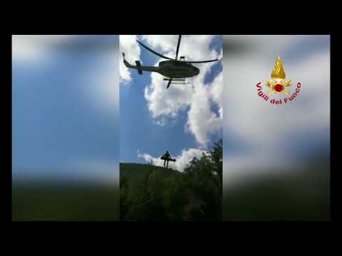 Montanare di Cortona(Ar). Travolto da legname, soccorso e liberato dai vigili del fuoco