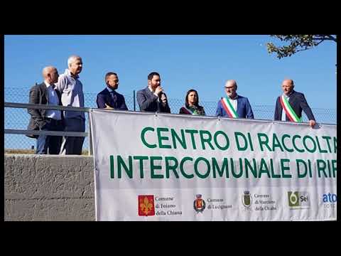 Taglio del nastro per il centro raccolta intercomunale di Foiano, Lucignano e Marciano 